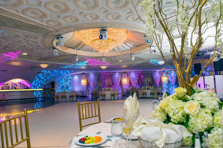 a wedding reception area